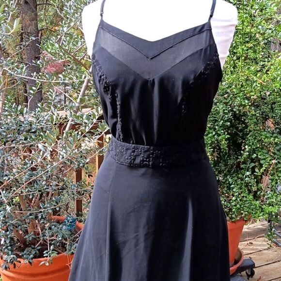 Ladakh Lace and Sheer Black Evening Dress Whimsigoth - Picture 2 of 16